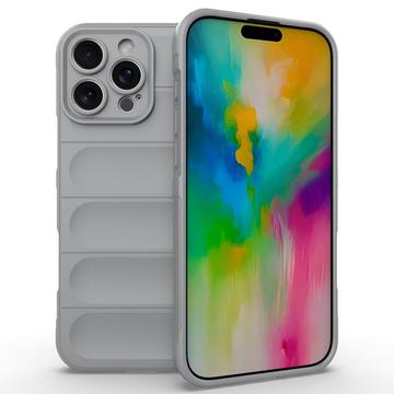 Carcasa de TPU Rugged para iPhone 16 Pro Max - Gris Claro