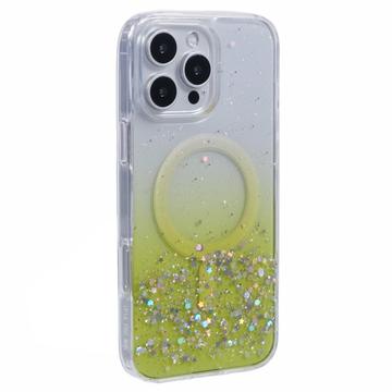 Funda MagSafe Sparkle Glow para iPhone 16 Pro Max - Amarillo