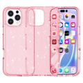 Funda Híbrida Stylish Glitter Series para iPhone 16 Pro Max - Rosa