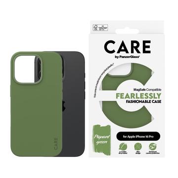 Funda PanzerGlass Care Fearlessly Fashionable para iPhone 16 Pro - Compatible con MagSafe - Verde