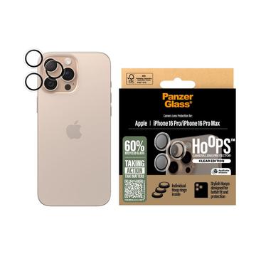 Protector de lente de cámara iPhone 16 Pro/16 Pro Max PanzerGlass Hoops - Transparente