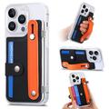 Funda de plástico CY1 para iPhone 16 Pro - Ranura para tarjetas, muñequera, soporte