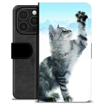 Funda Cartera Premium para iPhone 16 Pro - Gato