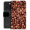 Funda Cartera Premium para iPhone 16 Pro - Granos de Café