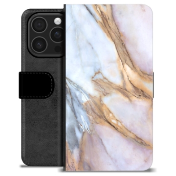 Funda Cartera Premium para iPhone 16 Pro - Mármol Elegante