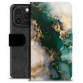 Funda Cartera Premium para iPhone 16 Pro - Mármol Jade