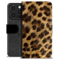 Funda Cartera Premium para iPhone 16 Pro - Leopardo