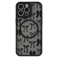 Funda magnética protectora con estilo iPhone 16 Pro - Lazos negros