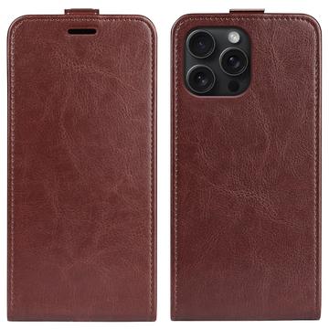 Funda con Tapa Vertical para iPhone 16 Pro - Marrón