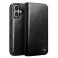 Funda Clásica de Cuero Qialino para iPhone 16 - Estilo Cartera