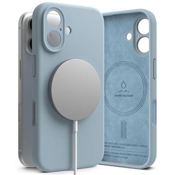 Funda MagSafe de silicona líquida Ringke para iPhone 16 - Azul