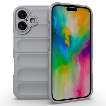 Carcasa de TPU Rugged para iPhone 16 - Gris Claro