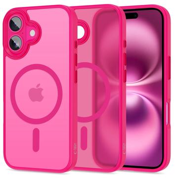 Carcasa Tech-Protect Magmat para iPhone 16 - Compatible con MagSafe - Rosa llameante