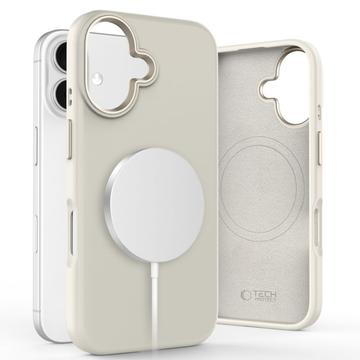 Funda Tech-Protect Silicone Pure para iPhone 16 - Compatible con MagSafe - Café con leche cósmico