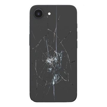 Reparación de la tapa posterior del iPhone 16e - Solo cristal - Negro