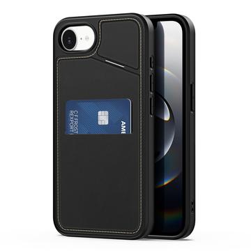 Funda magnética iPhone 16e Dux Ducis Rafi II con soporte y ranuras para tarjetas - Negro
