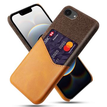 Carcasa con Ranura para Tarjeta KSQ para iPhone 16e - Naranja