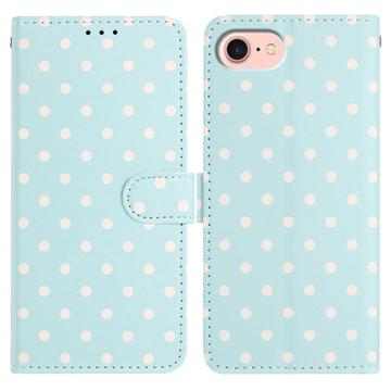Funda Cartera con Estampado de Lunares para iPhone 16e - Azul