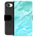 Funda Cartera Premium para iPhone 16e - Mármol Azul