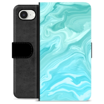Funda Cartera Premium para iPhone 16e - Mármol Azul