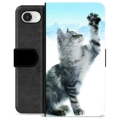 Funda Cartera Premium para iPhone 16e - Gato