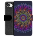 Funda Cartera Premium para iPhone 16e - Mandala Colorida