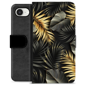 Funda Cartera Premium para iPhone 16e - Hojas Doradas