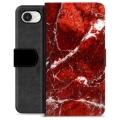 Funda Cartera Premium para iPhone 16e - Mármol Rojo
