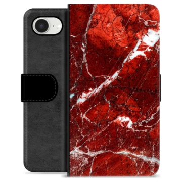 Funda Cartera Premium para iPhone 16e - Mármol Rojo