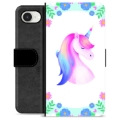 Funda Cartera Premium para iPhone 16e - Unicornio