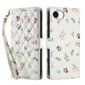 Funda Rómbica Floral de Cartera para iPhone 16e