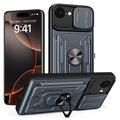 Funda híbrida con anillo giratorio y protector de cámara para iPhone 16e