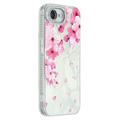 Funda híbrida iPhone 16e Spring Electroplated IMD con protector de cámara - Flores rosas