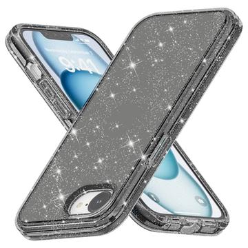 Funda Híbrida Stylish Glitter Series para iPhone 16e - Negro