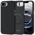 Funda de plástico Tech-Protect Ion Carbon para iPhone 16e - Compatible con MagSafe - Negro / Plata