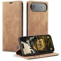 Funda Caseme Serie 013 para iPhone 17 Air - Estilo Cartera - Marrón