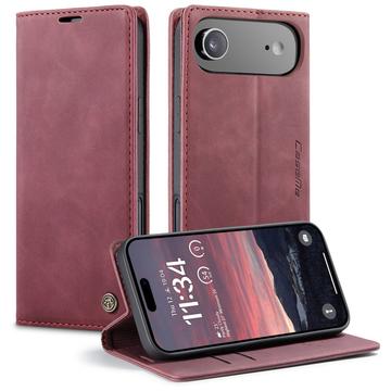 Funda Caseme Serie 013 para iPhone Air - Estilo Cartera - Vino Tinto