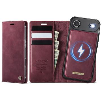 Funda de cartera desmontable 2 en 1 iPhone Air Caseme C49 - Compatible con MagSafe, RFID - Rojo