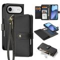 Funda de piel iPhone Air Dux Ducis Lawa con tapa magnética - Negro