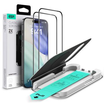 Protector de pantalla de vidrio templado ESR UltraFit iPhone 17 Air - 9H, 0.3mm - Borde negro