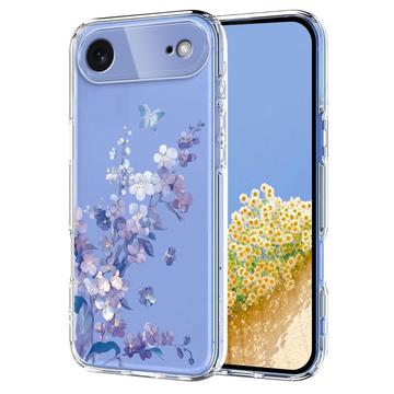 Funda de TPU iPhone 17 Air con estampado floral - Morado