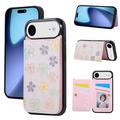 Funda con estampado de flores y tarjetero RFID para iPhone 17 Air