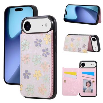 Funda con estampado de flores y tarjetero RFID para iPhone 17 Air - Flores