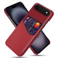 Carcasa con Ranura para Tarjeta KSQ para iPhone Air - Rojo
