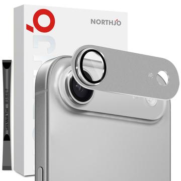 iPhone Air Northjo Protección Completa Metal Mate y Cristal Templado Protector de Lente de Cámara - Gris