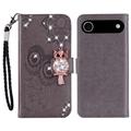 iPhone Air Búho Rhinestone Funda Billetera - Gris