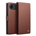 Funda de piel iPhone Air Qialino 2 en 1 desmontable para cartera - Compatible con MagSafeSafe - Marrón