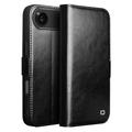 Funda Clásica de Cuero Qialino para iPhone 17 Air - Estilo Cartera - Negro