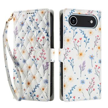 Funda Rómbica Floral de Cartera para iPhone 17 Air