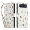 Funda Rómbica Floral de Cartera para iPhone Air - Rosas